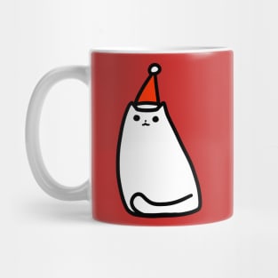 Christmas White Cat Mug